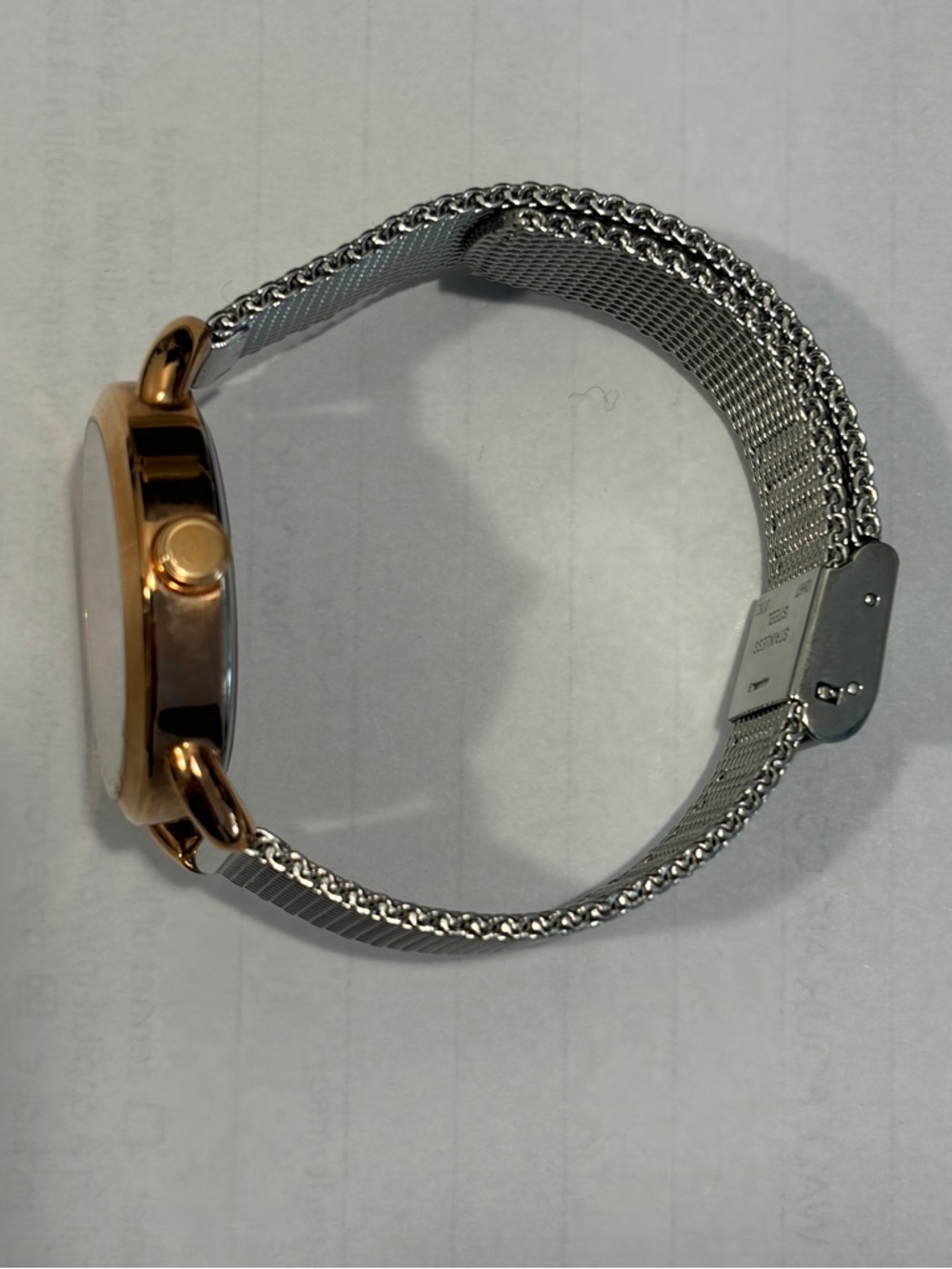 NWT Coach Rose Gold and Silver Mesh Bracelet Watch - Picture 5 of 5
